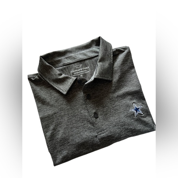 Vineyard Vines Other - Vineyard Vines Performance Dallas Cowboys Polo Shirt Gray XL Stretch